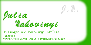 julia makovinyi business card